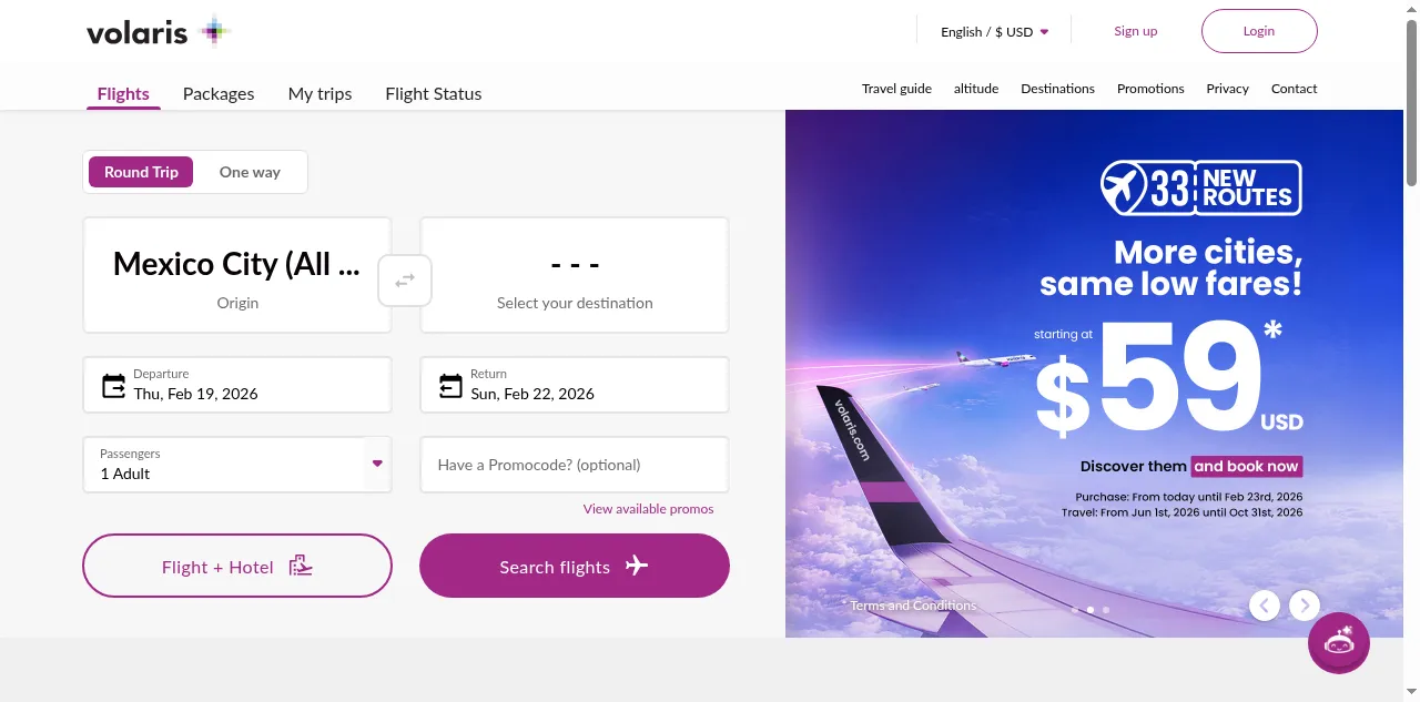 Preview of volaris.com