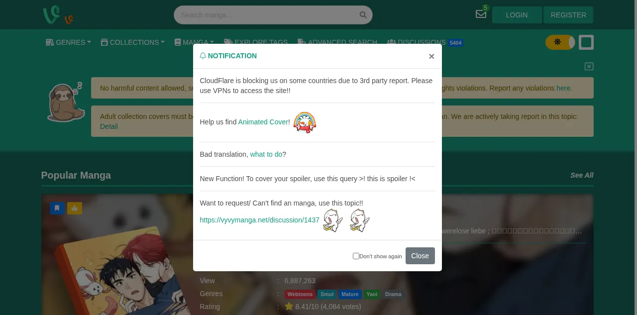 Preview of vymanga.net