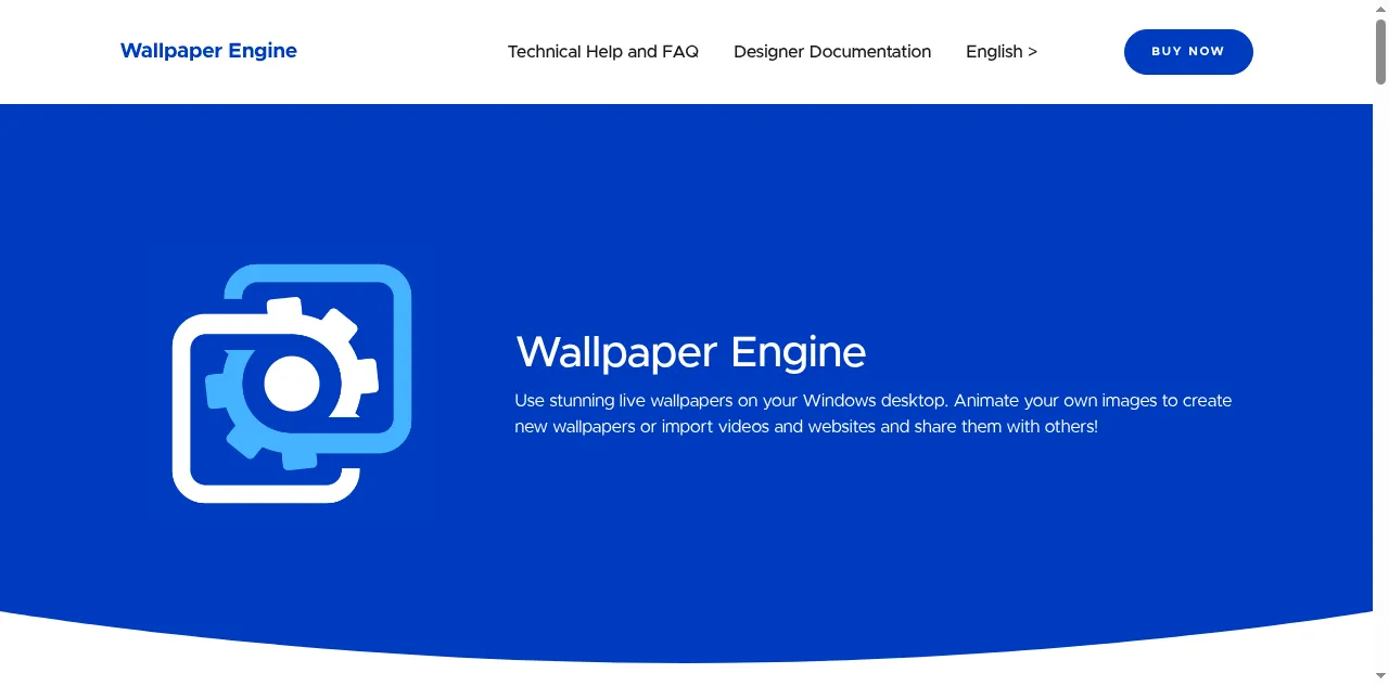 Preview of wallpaperengine.io