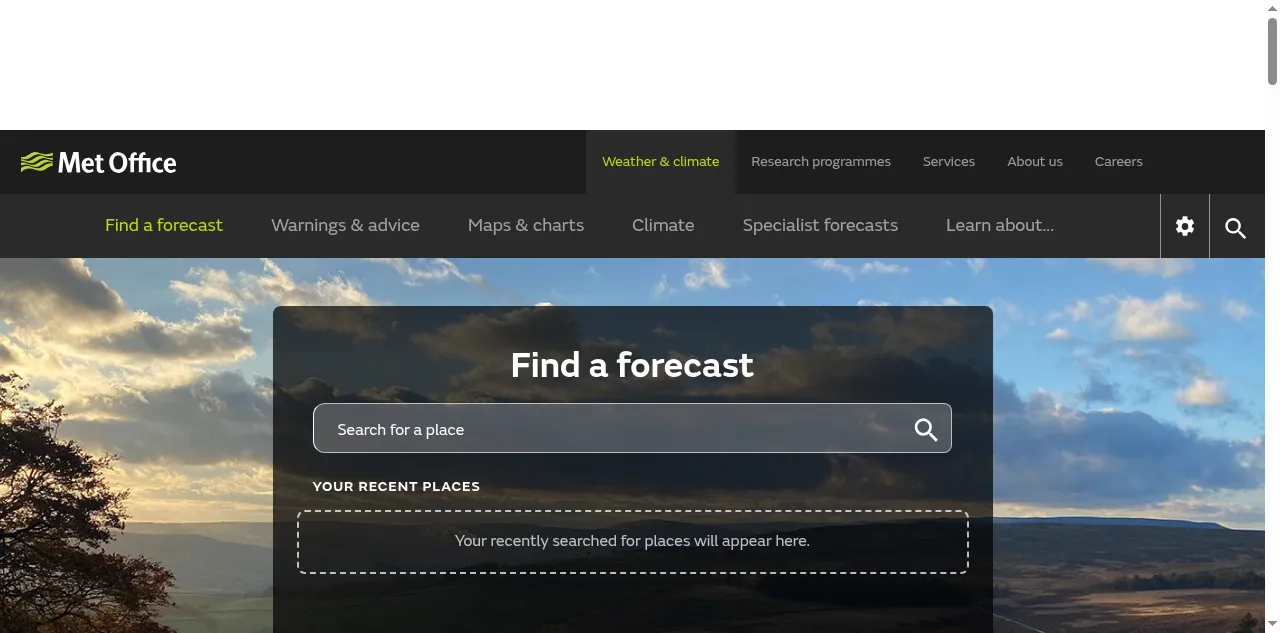 Preview of weather.metoffice.gov.uk