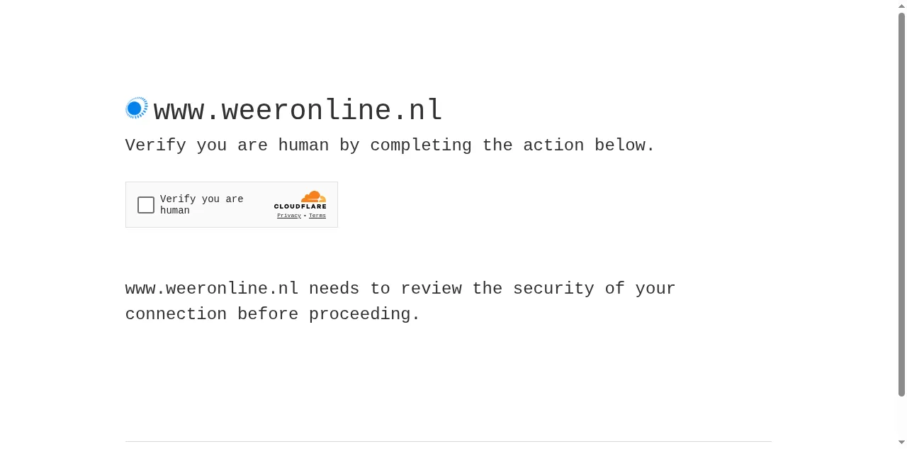 Preview of weeronline.nl