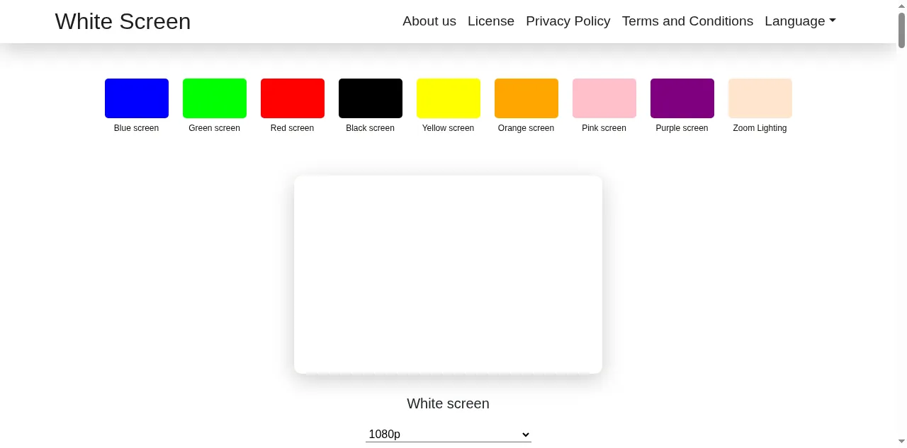 Preview of whitescreen.dev
