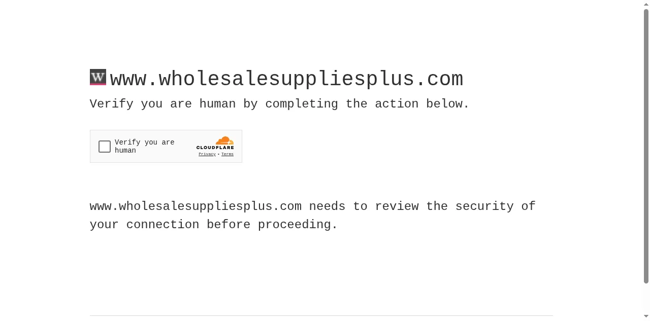 Preview of wholesalesuppliesplus.com
