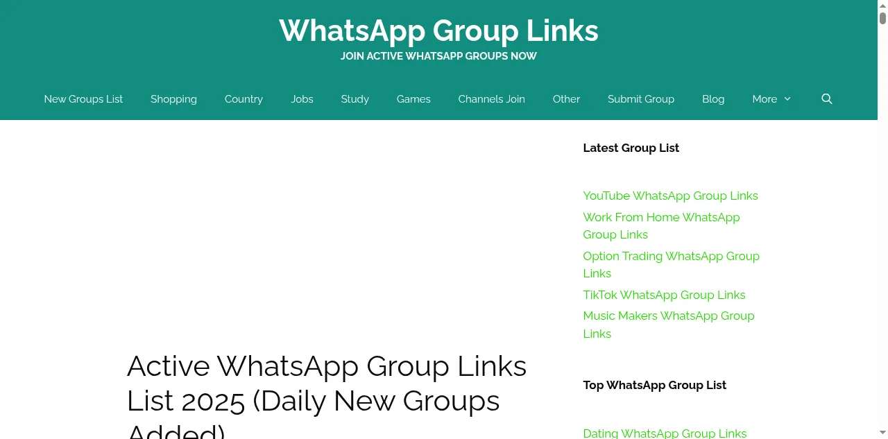 Preview of whtsagrouplinks.com