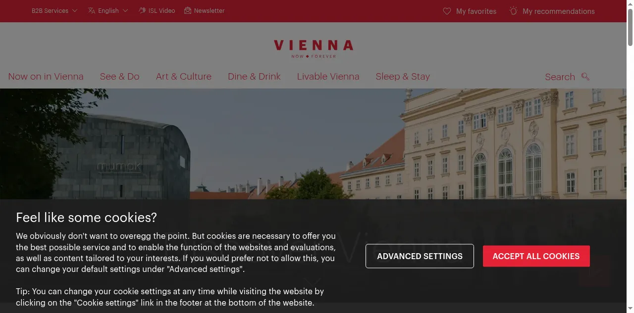 Preview of wien.info