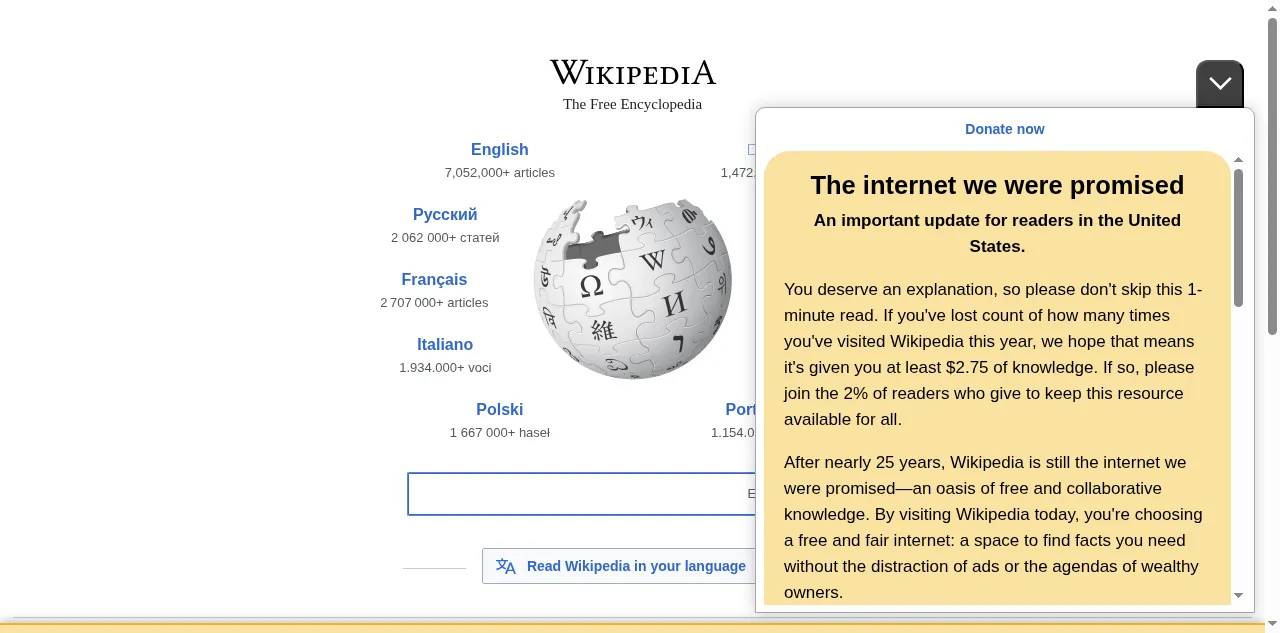 Preview of wikipedia.org