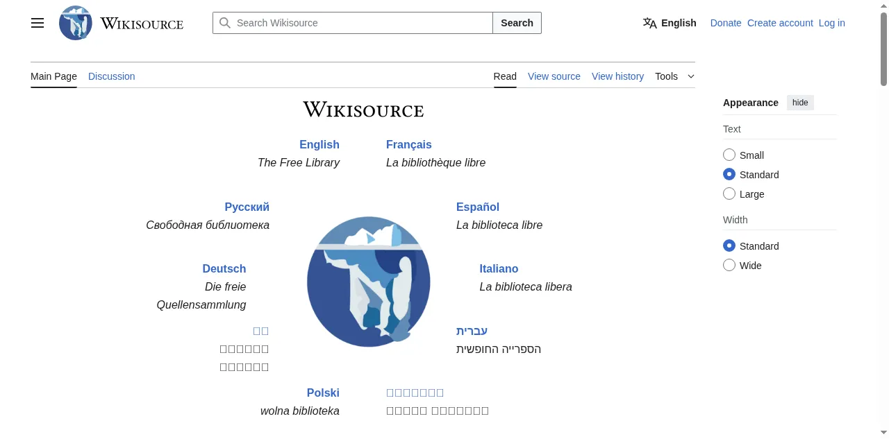 Preview of wikisource.org