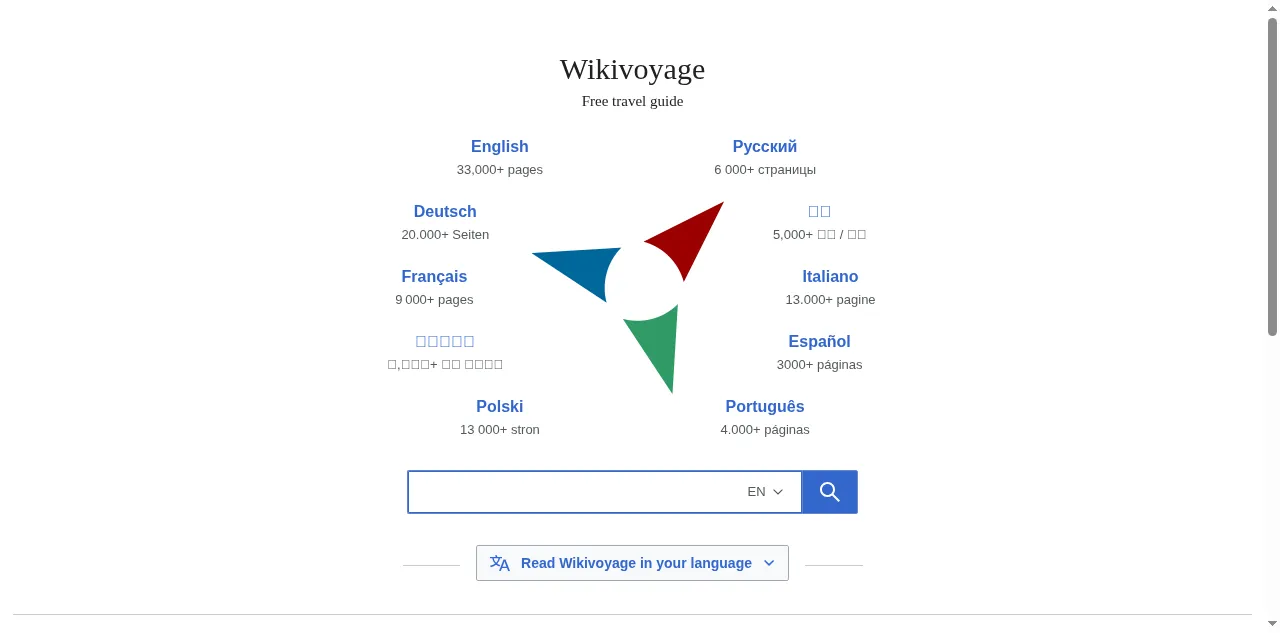 Preview of wikivoyage.org