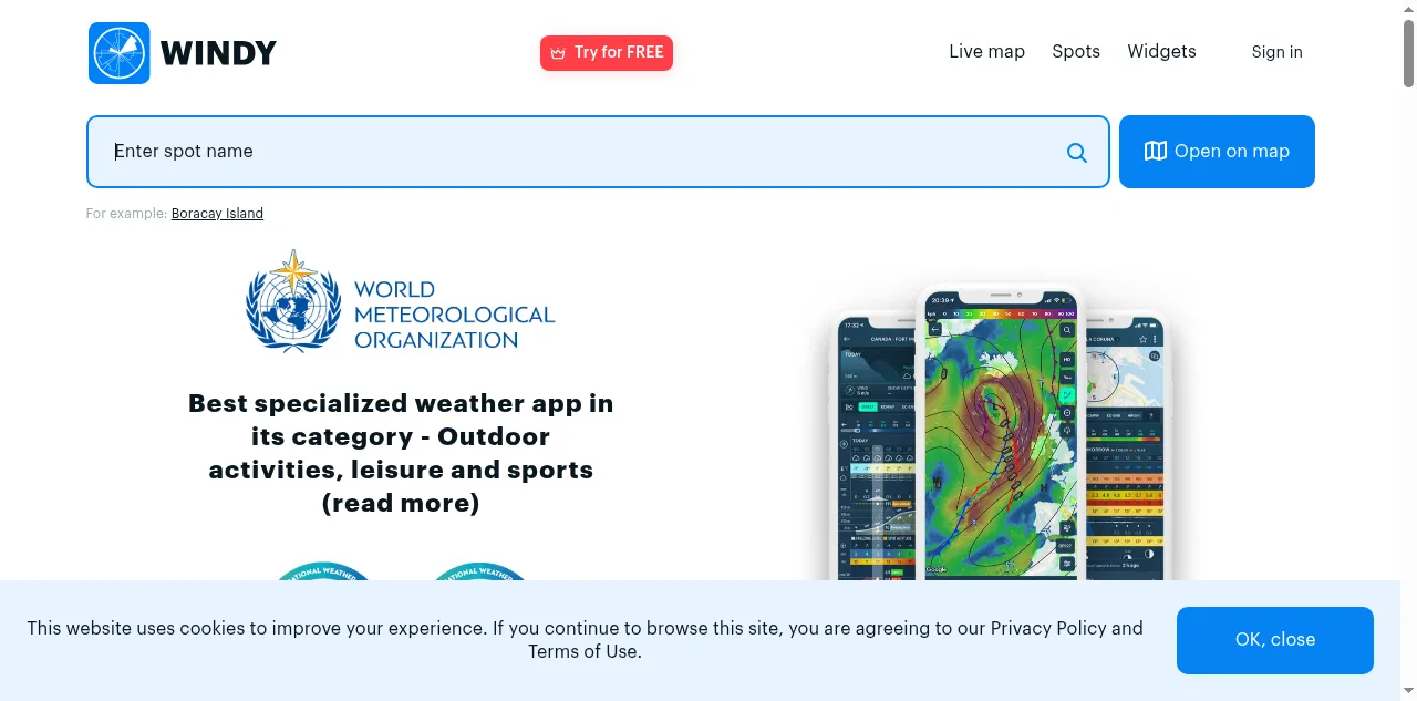 Preview of windy.app