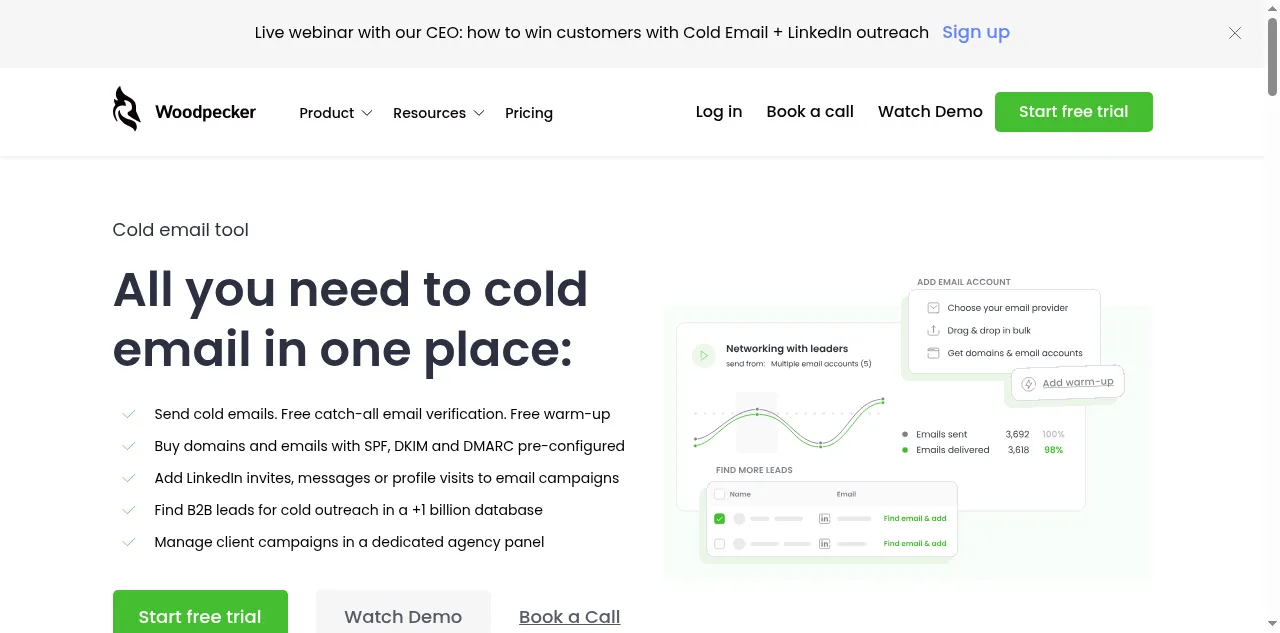 Preview of woodpecker.co