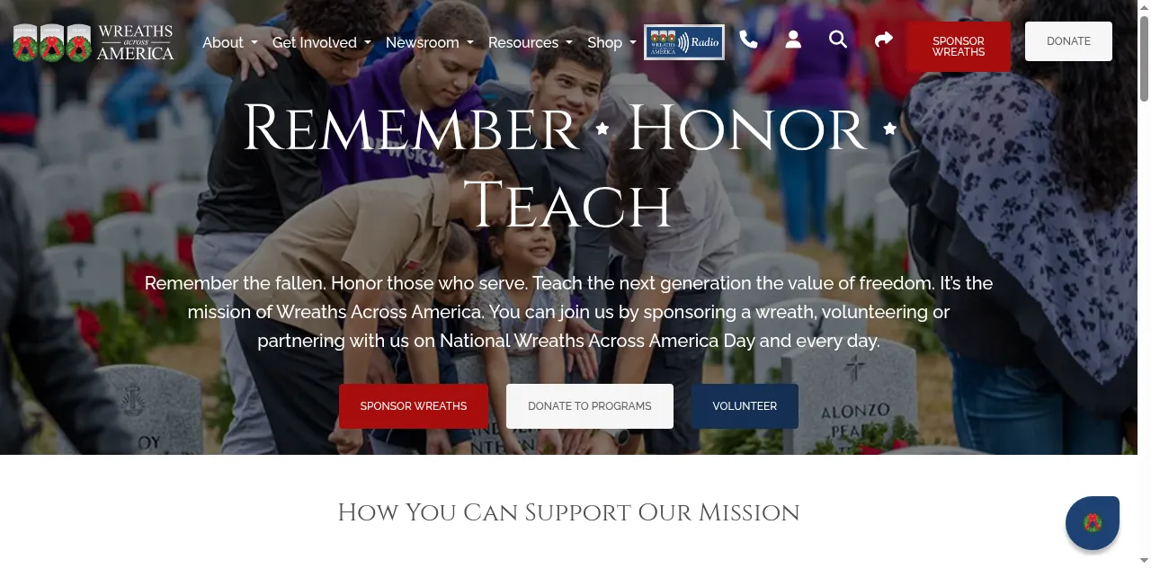 Preview of wreathsacrossamerica.org