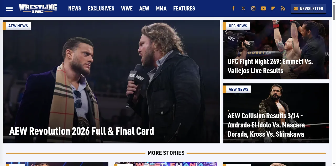 Preview of wrestlinginc.com