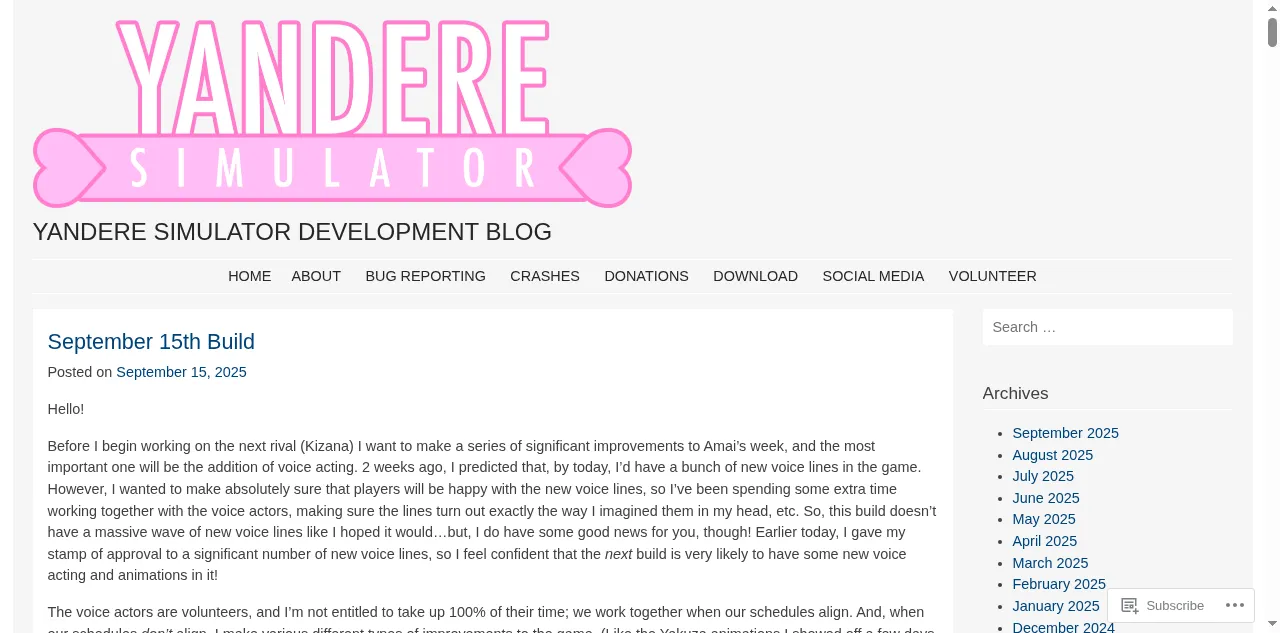 Preview of yanderedev.wordpress.com