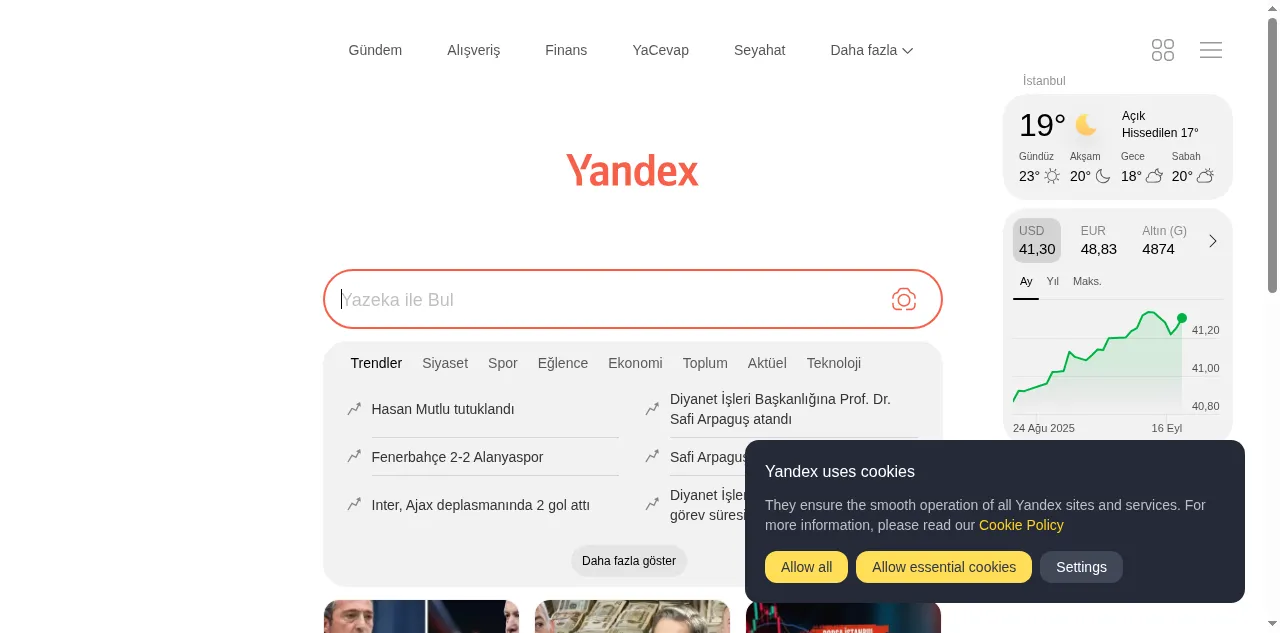 Preview of yandex.com.tr