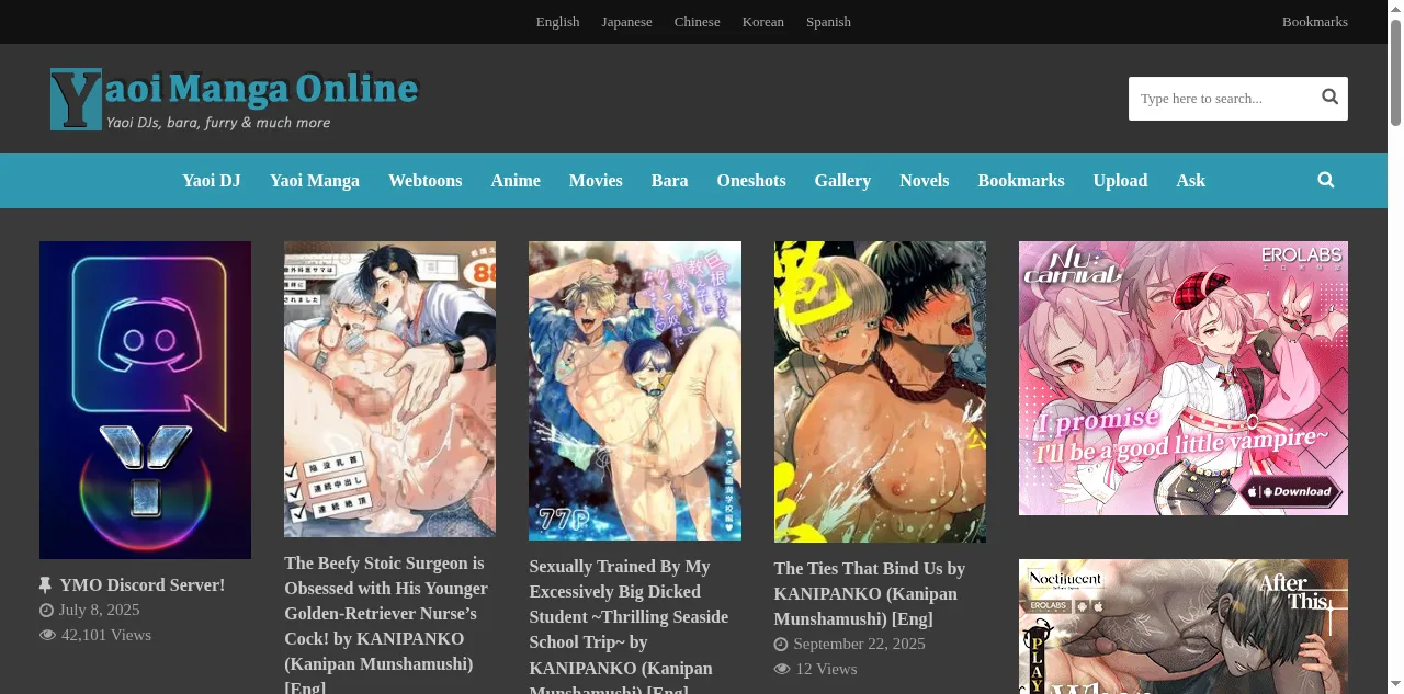 Preview of yaoimangaonline.com
