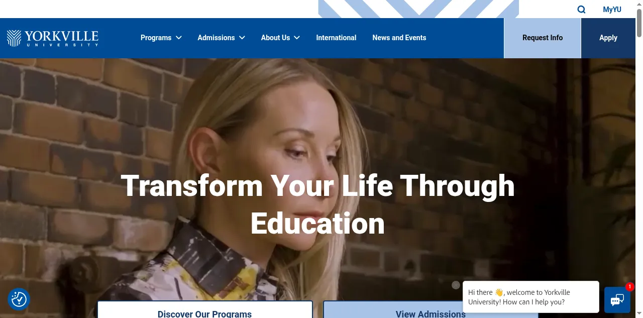Preview of yorkvilleu.ca