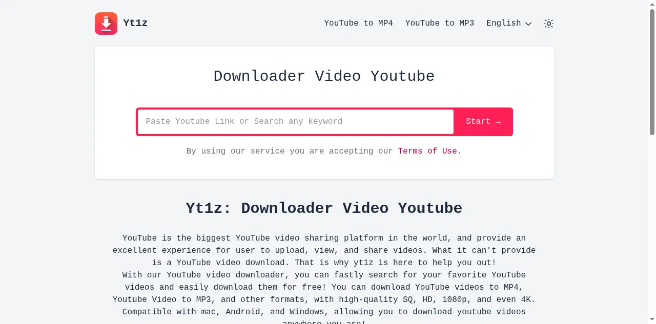 Preview of yt1z.net