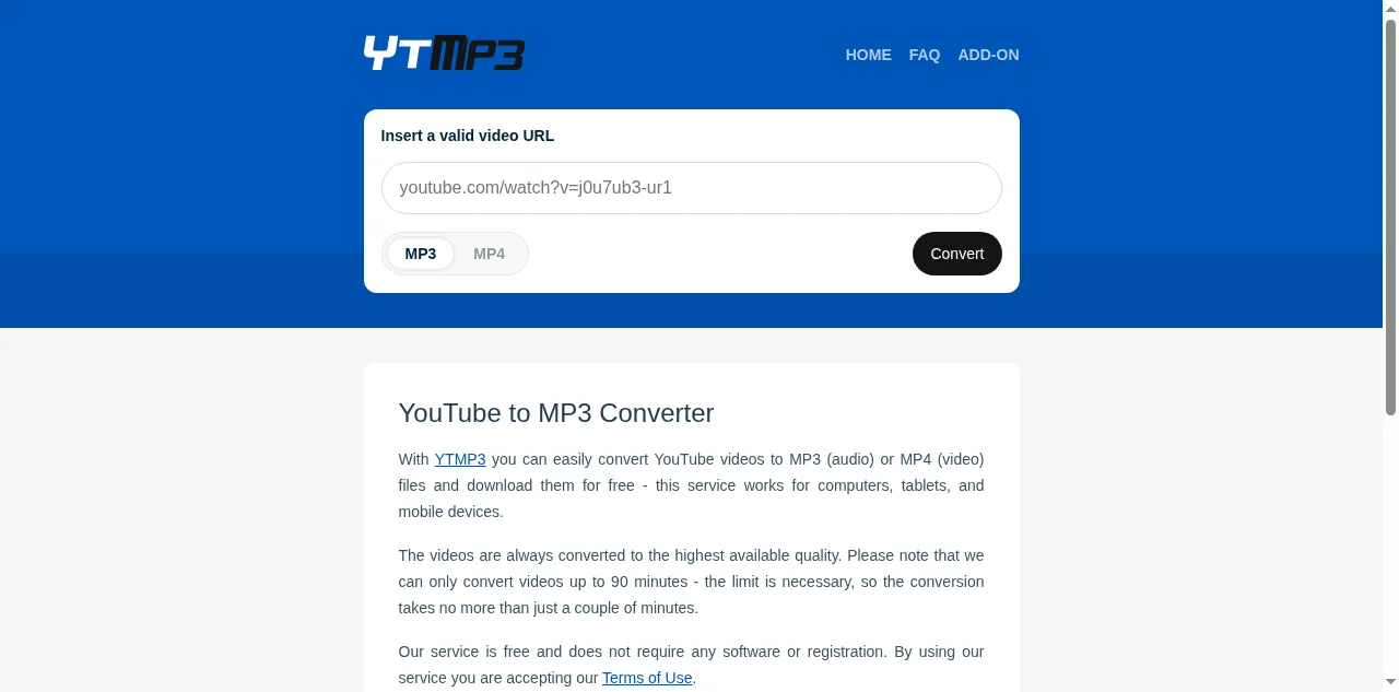 Preview of ytmp3.cx