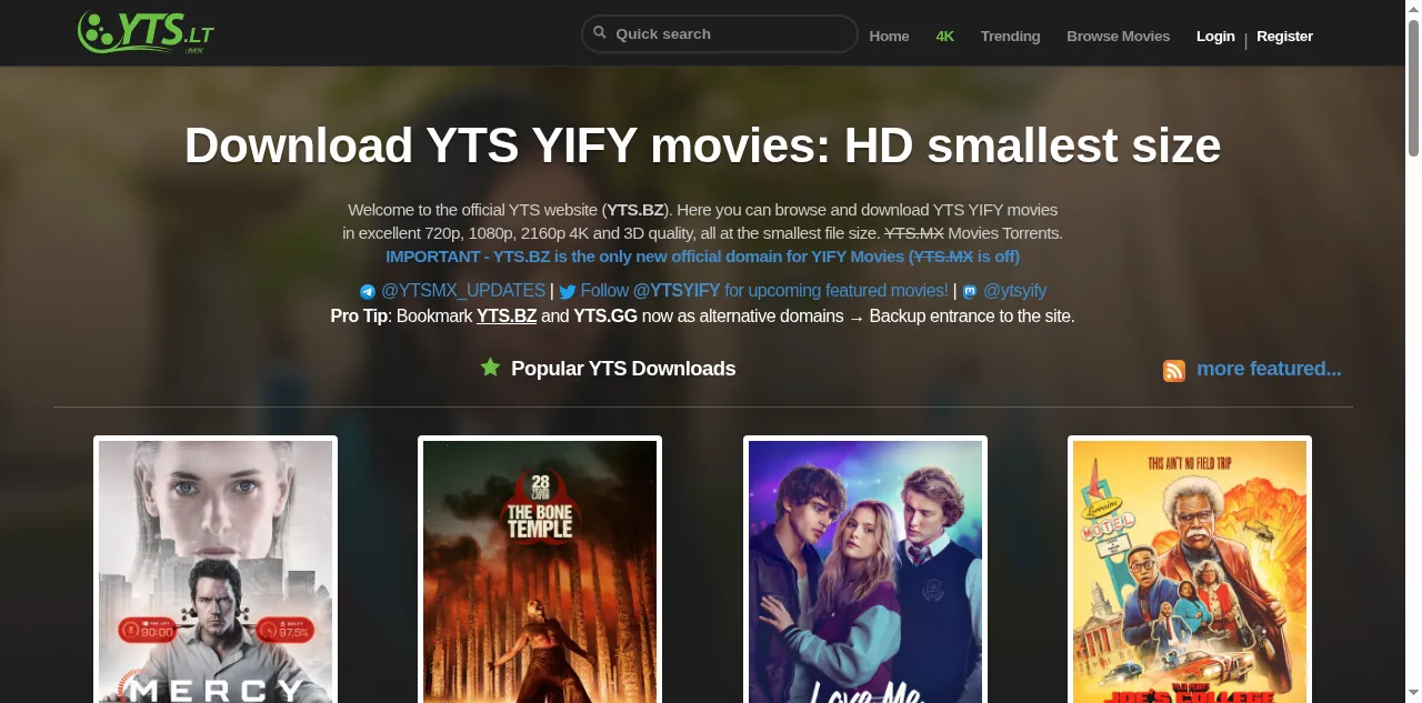 Preview of yts.lt