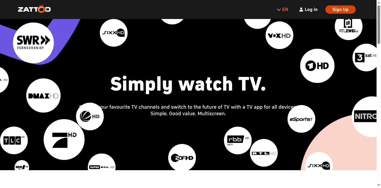 Preview of zattoo.com