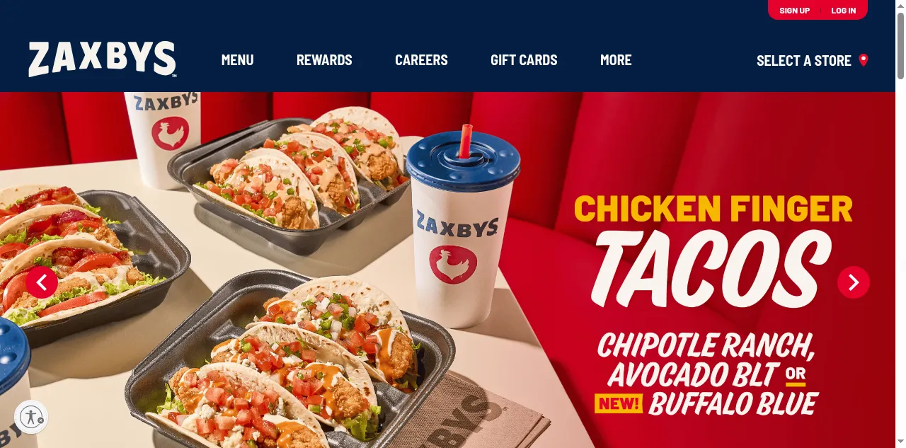 Preview of zaxbys.com