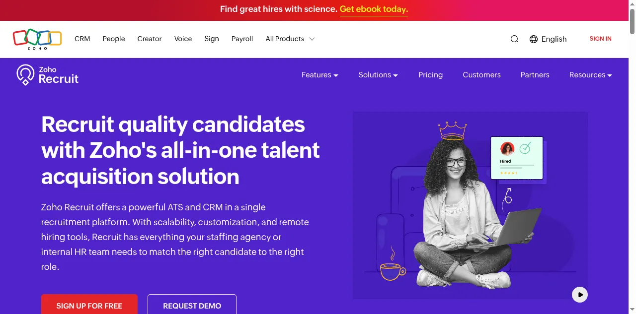 Preview of zohorecruit.com