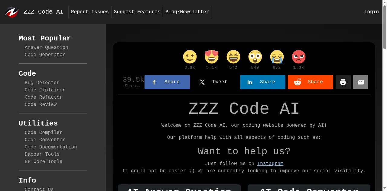 Preview of zzzcode.ai